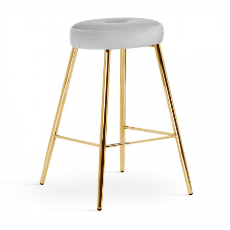 Scaun inalt de bar personalizabil Poppy II, picioare metal 60 cm, CONSH6STGR2XXXP - Atreve [1]