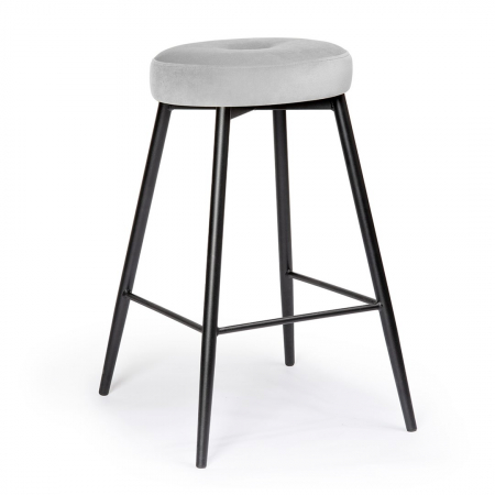 Scaune de bar - Scaun inalt de bar personalizabil Poppy II, picioare metal 60 cm, CONSH6STGR2XXXP - Atreve