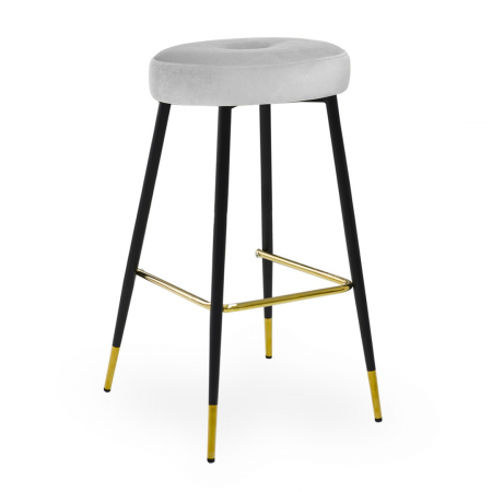 Scaun inalt de bar personalizabil Poppy II, picioare metal 60 cm, CONSH6STGR2XXXP - Atreve [3]