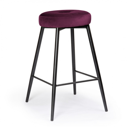 Scaun inalt de bar personalizabil Poppy II, picioare metal 60 cm, CONSH6STGR2XXXP - Atreve [12]