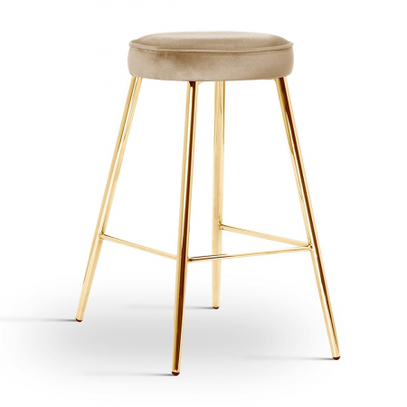 Scaun inalt de bar personalizabil Poppy, picioare metal 60 cm, CIRCH6STGR2XXXP - Atreve [6]