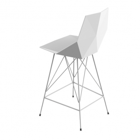 Scaune inalte de bar pentru gradina & terasa - Scaun inalt de bar terasa Faz 50x51x102 cm fara brate, model modern geometric, baza metal, 54163 - Vondom