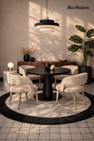 Scaun Iris 59x63x77 cm, Bej - MaMaison [8]