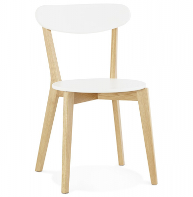 Scaune - Scaun KAY alb din lemn stil scandinav, CH01380WH - Kokoon