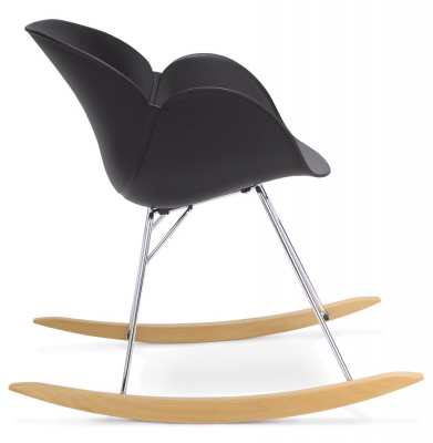 Scaun negru KNEBEL tip balansoar, sezut polipropilena, AC01390BL - Kokoon [2]