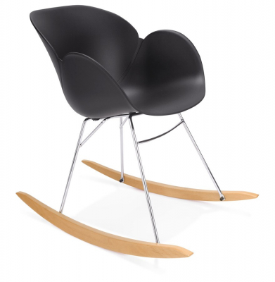 Scaune - Scaun negru KNEBEL tip balansoar, sezut polipropilena, AC01390BL - Kokoon