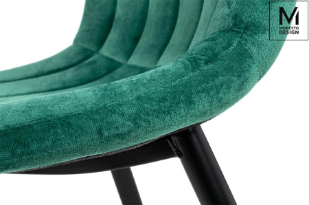 Scaun Lara 44x55x87 cm, Catifea și Metal Verde - MODESTO [6]