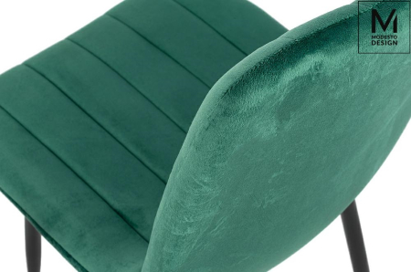 Scaun Lara 44x55x87 cm, Catifea și Metal Verde - MODESTO [4]