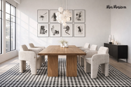 Scaun Lauren 63x60x85 cm, Țesătură Davis Cremona 02 Bej - MaMaison [6]