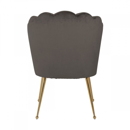 Scaun living catifea lux Toni diverse culori, baza otel inoxidabil auriu, S4445 KHAKI VELVET - Richmond Interiors [7]