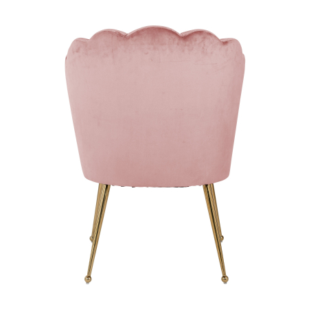 Scaun living catifea lux Toni diverse culori, baza otel inoxidabil auriu, S4445 KHAKI VELVET - Richmond Interiors [8]