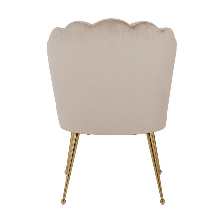 Scaun living catifea lux Toni diverse culori, baza otel inoxidabil auriu, S4445 KHAKI VELVET - Richmond Interiors [3]