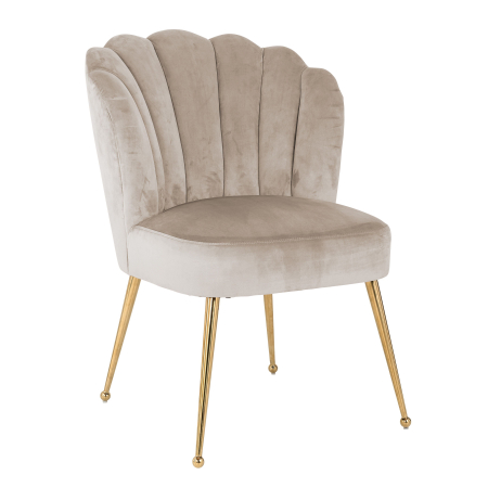 Scaune - Scaun living catifea lux Toni diverse culori, baza otel inoxidabil auriu, S4445 KHAKI VELVET - Richmond Interiors