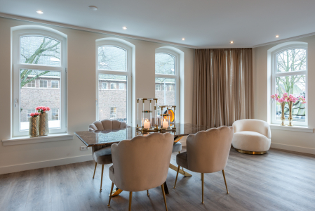 Scaun living catifea lux Toni diverse culori, baza otel inoxidabil auriu, S4445 KHAKI VELVET - Richmond Interiors [4]