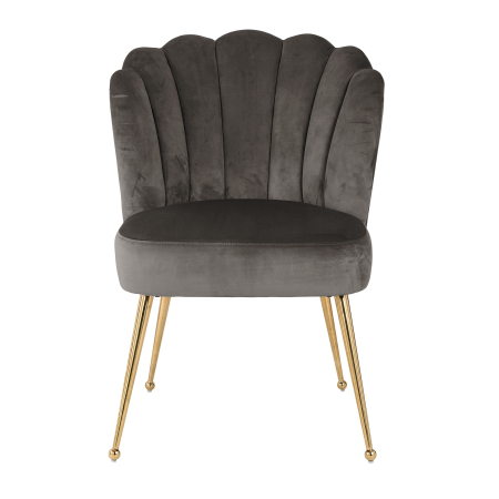 Scaun living catifea lux Toni diverse culori, baza otel inoxidabil auriu, S4445 KHAKI VELVET - Richmond Interiors [14]