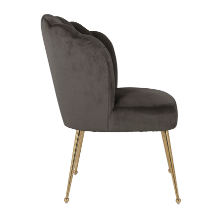 Scaun living catifea lux Toni diverse culori, baza otel inoxidabil auriu, S4445 KHAKI VELVET - Richmond Interiors [17]
