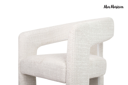 Scaun Logan 61x54x76 cm, Davis Cremona 1 Alb - MaMaison [4]