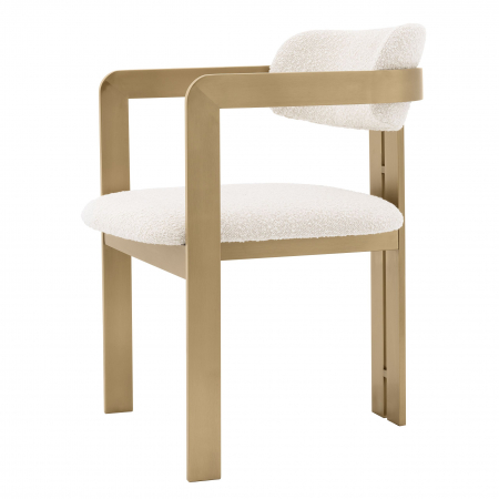   Scaun de dining Donato finisaj din alamă periată bouclé crem 113482 EICHHOLTZ [4]