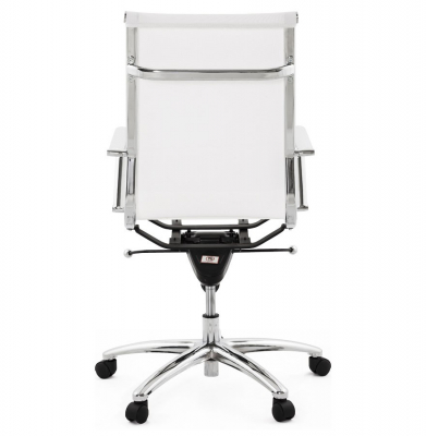 Scaun birou alb Liana design modern, mesh / baza rotativa otel cromat, OC00220WH - Kokoon [4]