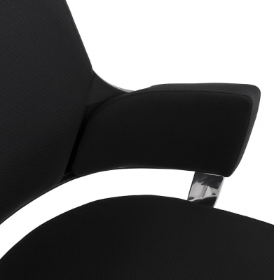 Scaun birou negru lux Ray, design ergonomic elegant, tapiterie textila, baza rotativa aluminiu, OC00390BL - Kokoon [6]