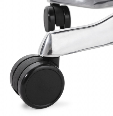 Scaun birou negru lux Ray, design ergonomic elegant, tapiterie textila, baza rotativa aluminiu, OC00390BL - Kokoon [16]