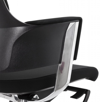 Scaun birou negru lux Ray, design ergonomic elegant, tapiterie textila, baza rotativa aluminiu, OC00390BL - Kokoon [8]