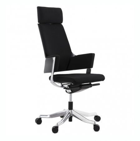 Scaune High end - Scaun managerial negru Edwards tapiterie material textil, design modern ergonomic, OC00330BL - Kokoon
