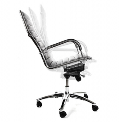 Scaun managerial negru birou Torino tapitat piele ecologica / baza otel cromat, OC00080BL - Kokoon [2]