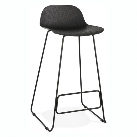 Scaune de bar - Scaun modern bar negru Slade premium fara brate, picioare negre subtiri otel, polipropilena, BS02170BLBL - Kokoon