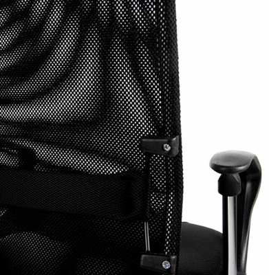 Scaun modern birou Cambridge negru tapitat piele ecologica, spatar mesh, OC00120BL - Kokoon [5]
