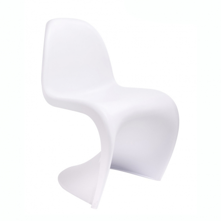 Scaune - Scaun modern de design Mario, alb/negru, polipropilenă, C1074.WHITE - King