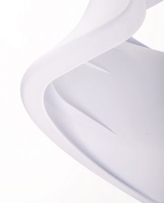 Scaun modern de design Mario, alb/negru, polipropilenă, C1074.WHITE - King [2]