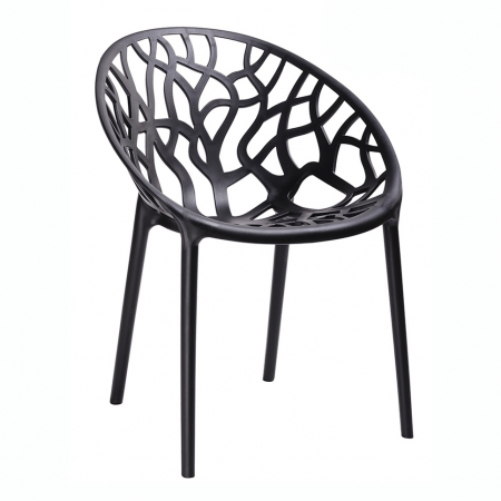 Scaune - Scaun modern design Lines alb/negru, polipropilena, C1024.BLACK - King