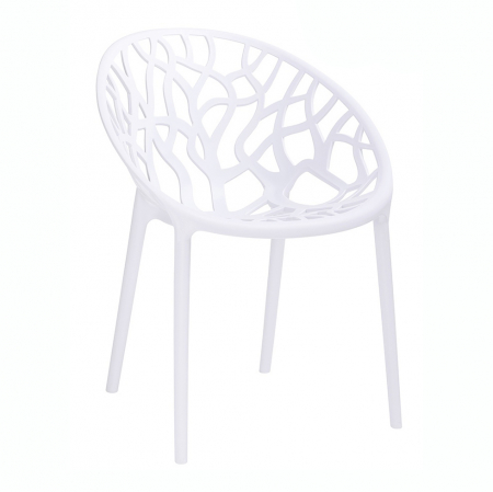 Scaun modern design Lines alb/negru, polipropilena, C1024.WHITE - King [0]