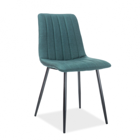 Lichidare stoc - Scaun modern fara brate verde Alan, tapterie material textil, picioare negre metal, CZI-01-01 - Signal