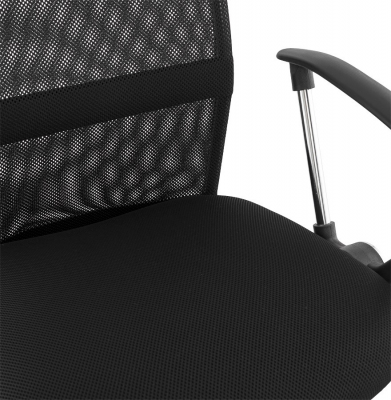 Scaun birou negru Harvard spatar mesh, picioare metal crom, OC00160BL - Kokoon [5]