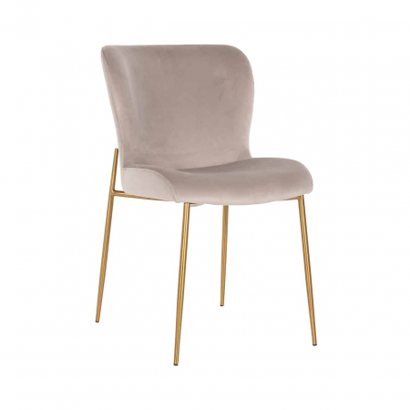 Produse - Scaun Odessa catifea kaki catifelată / aur bursucat ignifugat (FR-Quartz 903 Khaki), S4508 FR KHAKI VELVET - Richmond Interiors