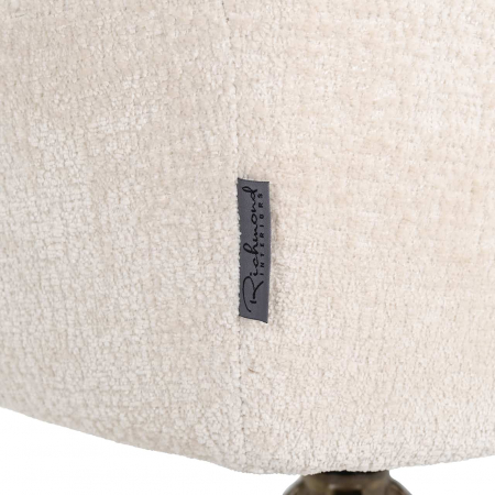 Scaun pivotant Aline, catifea albă din catifea chenilată ignifugată (FR-Bergen 900 chenilă albă), S4553 FR WHITE CHENILLE - Richmond Interiors [5]