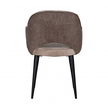 Scaun premium Farru poliester diverse culori si picioare metal negru, cu cotiere, S4483 KHAKI - Richmond Interiors [3]