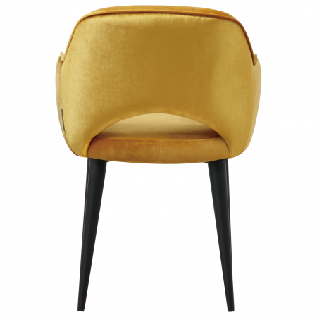 Scaun premium Farru poliester diverse culori si picioare metal negru, cu cotiere, S4483 KHAKI - Richmond Interiors [12]