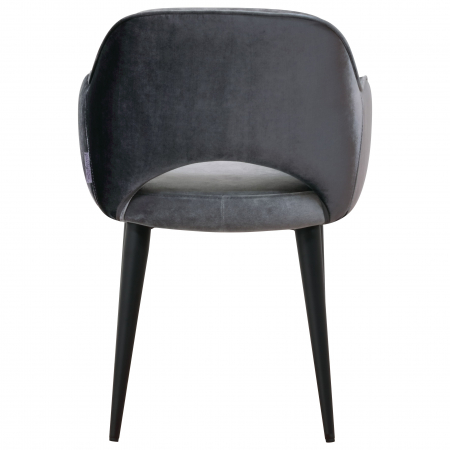 Scaun premium Farru poliester diverse culori si picioare metal negru, cu cotiere, S4483 KHAKI - Richmond Interiors [13]