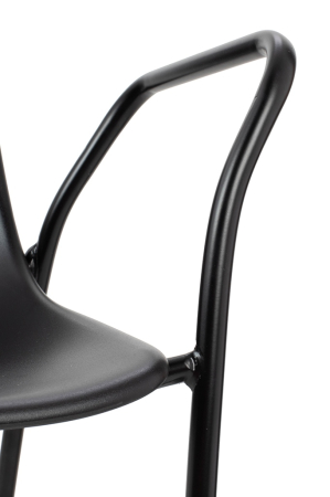 Scaun Resol Arm, Polipropilenă și Metal Negru - King Home [5]