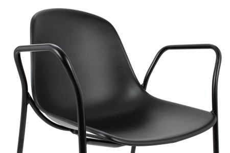 Scaun Resol Arm, Polipropilenă și Metal Negru - King Home [3]