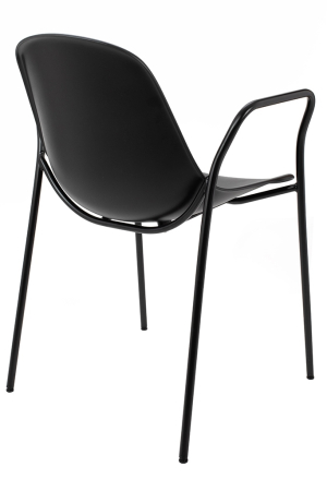 Scaun Resol Arm, Polipropilenă și Metal Negru - King Home [2]