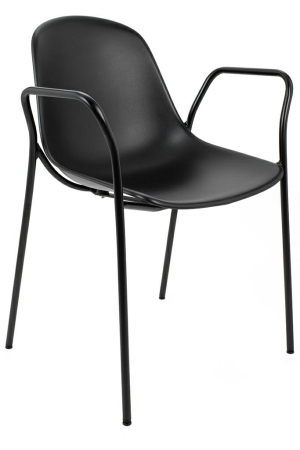 Scaune - Scaun Resol Arm, Polipropilenă și Metal Negru - King Home