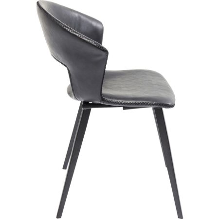 Scaun Reunion 57x52x77 cm, Poliuretan Negru - Kare Design [1]