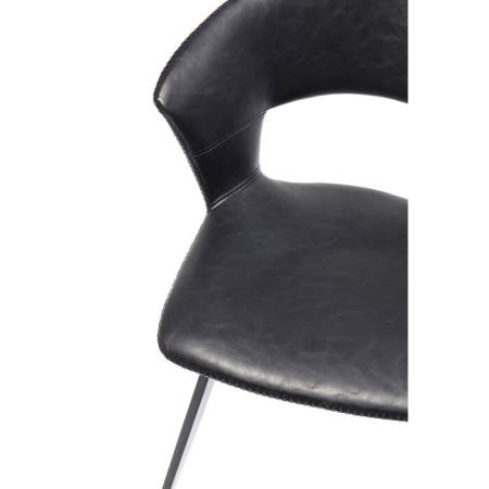Scaun Reunion 57x52x77 cm, Poliuretan Negru - Kare Design [4]