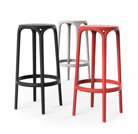 Scaun rotund bar fara brate Brooklin Ø 45x66 cm polipropilena, stil clasic, 65028 - Vondom [2]