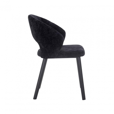 Scaun Savoy chenille negru (Bergen 809 chenille negru), S4560 BLACK CHENILLE - Richmond Interiors [1]