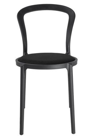 Scaun Slim 43,5x55,5x83 cm, Polipropilenă și Țesătură Negru - King Home [3]